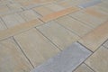 orange and grey rectangle stone floor or ground