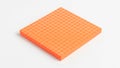 Orange Grid Sticky Note on White Background Royalty Free Stock Photo