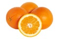 Orange. Group of oranges isolated on a white background. Royalty Free Stock Photo