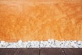 Orange grunge concrete wall textured and background Royalty Free Stock Photo