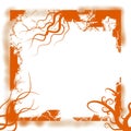 Orange grunge frame