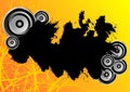 Orange grunge party banner