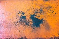 Orange Grunge rustic textured metal background Royalty Free Stock Photo