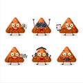 Orange gummy candy C cartoon character are playing games with various cute emoticons