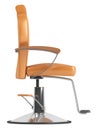 Orange hairdressing salon chair