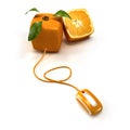 Orange and a half e-mail Royalty Free Stock Photo