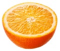 Orange. Half of fruit isolated on white background