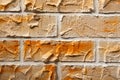 Orange hand made brick wall background Royalty Free Stock Photo