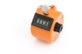 Orange Hand tally counter Royalty Free Stock Photo