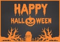 Happy Halloween dark background Card Template for posters