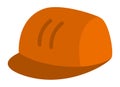 Orange hard hat icon. Construction site workwear illustration Royalty Free Stock Photo