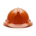 Orange Hard Hat Safety Helmet on White Background construction industrial Royalty Free Stock Photo