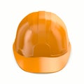 Orange hard hat on white background. Isolated 3D illustration