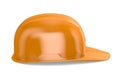 Orange hard hat on white background. Isolated 3D illustration