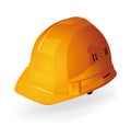 Orange hardhat helmet construction work.