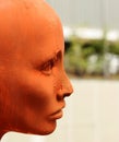 Orange mannequin head