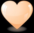 Orange heart Royalty Free Stock Photo