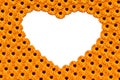 Orange heart from flowers Royalty Free Stock Photo