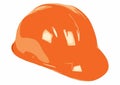 Orange helmet for builder worker