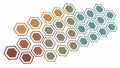 Orange Hexagon Grid Geometric Abstract Pattern, vector design Generative AI Royalty Free Stock Photo