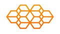 Orange Hexagonal Grid: Dynamic Geometric Pattern for Tech Science, vector design Generative AI Royalty Free Stock Photo
