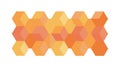 Orange Hexagonal Pattern Vector, Modern Geometric Background Design, vector design Generative AI Royalty Free Stock Photo