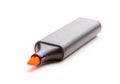 Orange highlighter pen isolated