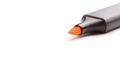 Orange highlighter pen isolated
