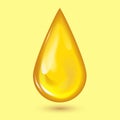 Orange honey drop and yellow splashes healthy syrup golden food liquid drip vector illustration.