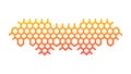 Orange Honeycomb Hexagon Pattern Icon, vector design Generative AI Royalty Free Stock Photo