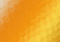 Orange Honeycomb Pattern Background Vector Illustration