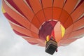 Orange Hot Air Balloon in the sky Royalty Free Stock Photo