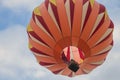 Orange Hot Air Balloon in the sky Royalty Free Stock Photo