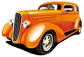 Orange Hot Rod Royalty Free Stock Photo