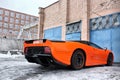 January 3, 2013; Kiev, Ukraine. Jaguar XJ220 1991. hypercar. Winter. Cold. Snow