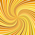 Orange hypnotic abstract striped spiral background design with swirling rays Royalty Free Stock Photo