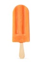 Orange ice cream popsicle isolated on white background Royalty Free Stock Photo