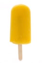 Orange ice lolly over white Royalty Free Stock Photo