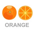 A Orange icon entirely and in a cut. Vector illustration Royalty Free Stock Photo