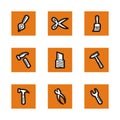 Orange icon series Royalty Free Stock Photo