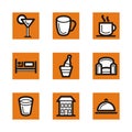 Orange icon series Royalty Free Stock Photo