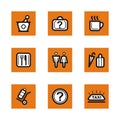 Orange icon series Royalty Free Stock Photo