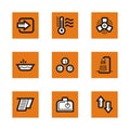 Orange icon series Royalty Free Stock Photo