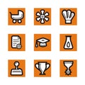 Orange icon series Royalty Free Stock Photo