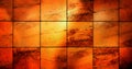 Orange illuminated background with abstract mosaic and irregular pattern