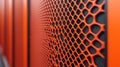 Orange Industrial Grid Pattern - Modern Ventilation System Detail Royalty Free Stock Photo