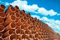 Orange Industrial pipes pvc stock