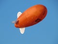 Orange Inflatable Airship - Zeppelin Royalty Free Stock Photo
