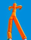 Orange inflatable man Royalty Free Stock Photo