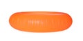 Orange inflatable ring isolated. Beach accessory